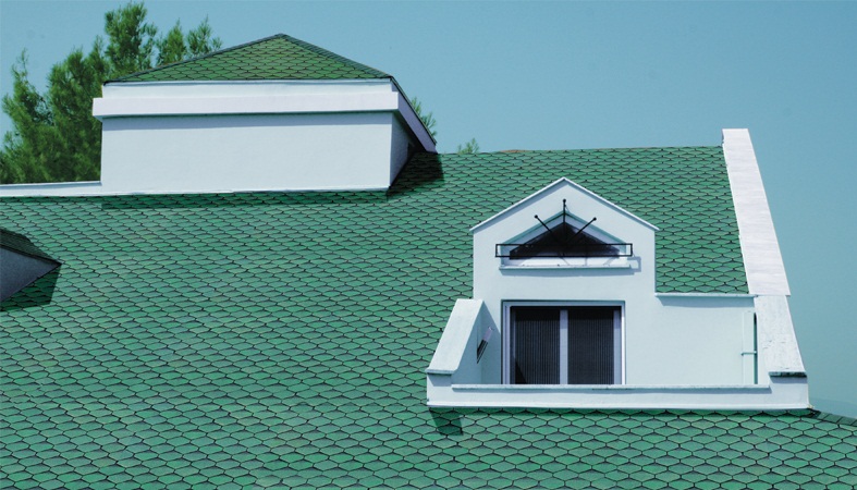 Bayraklı profesyonel kiremit Çatı – Shingle cati örneği